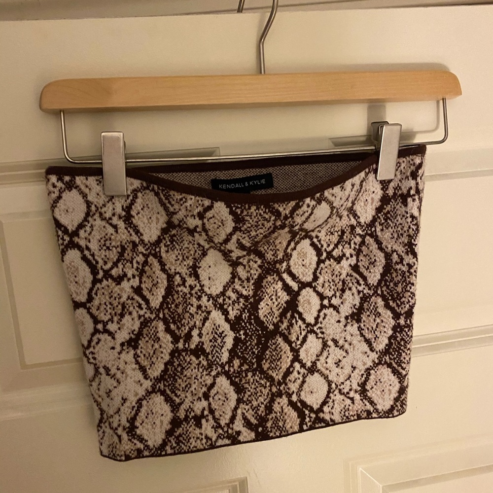 Kendall & Kylie snake skin tube top